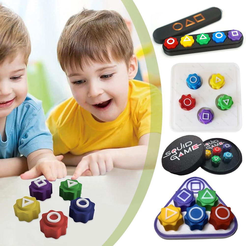 Catch Stone Game Gonggi Stone 5pcs/set Korean Movie Theme Squid Games Board Game For Adult Child