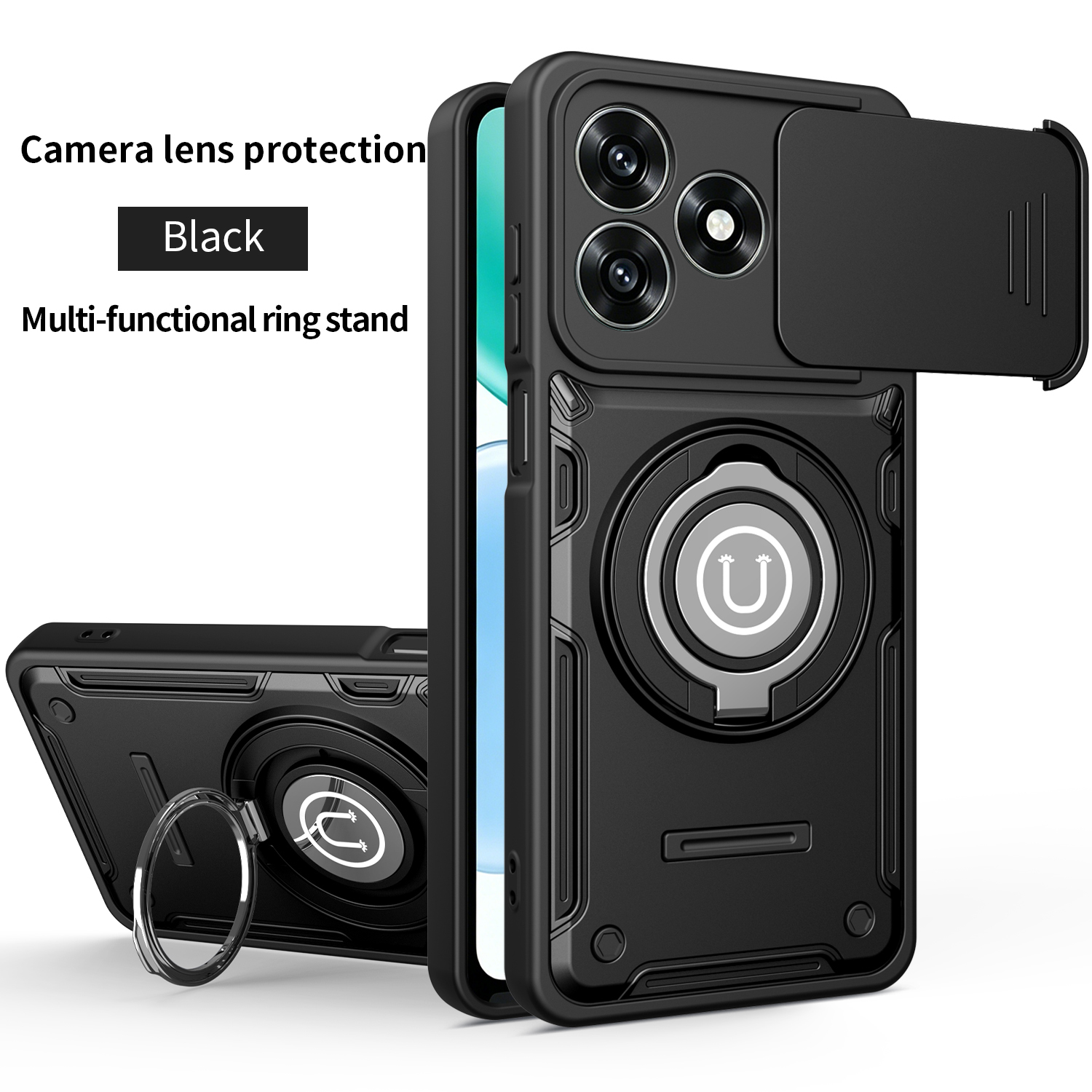 For Honor X5C Case Honor X5D Plus Cover x5d X5c + Magnetic Armor Shockproof Ring Holder Case Magsafe Wireless Charge Phone Cover - Image 2
