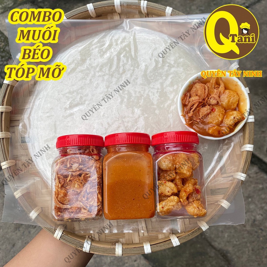 Combo Sốt Muối Béo - Sốt Trứng Muối - Combo bánh tráng phơi sương sốt trứng muối hành phi sốt tắc số