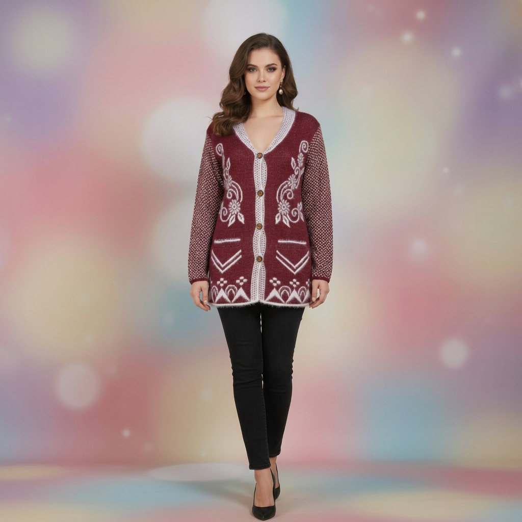Rabbit+ pashmina wool Jersi for ladies