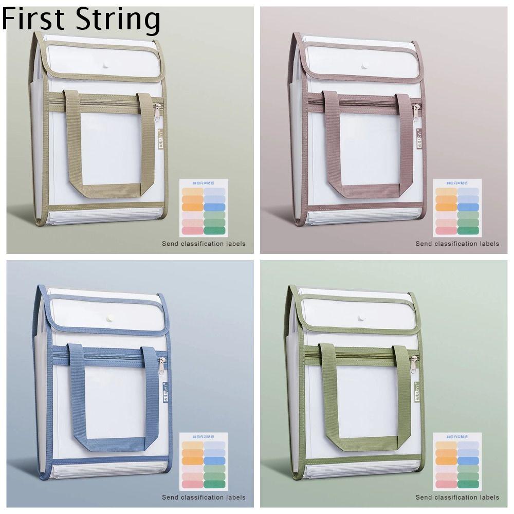 FIRST STRING Dọc Hộp đựng tài liệu A4 Sức chứa lớn Túi Ống thổi Túi đựng giấy kiểm tra Kẹp Giấy kiểm tra Với miếng dán chỉ mục Sinh viên chuẩn bị bài tập về nhà Đồ dùng văn phòng trường học