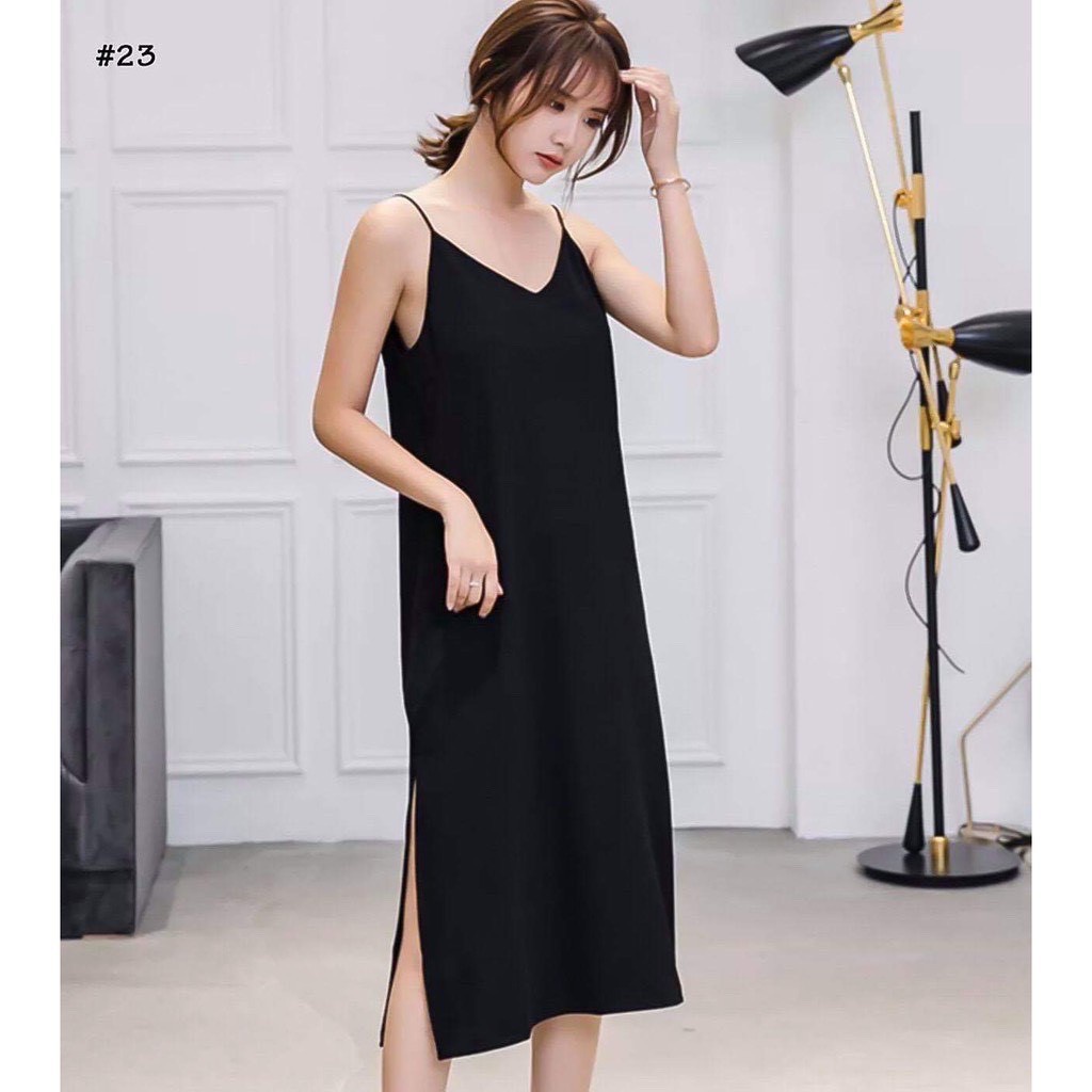 Váy đen 2 Dây Dáng Xuông Giá Tốt T082023  Mua tại Lazadavn