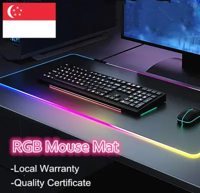 🌈 [SG Warranty]RGB 7 Colour LED Gaming MousePad Waterproof Gaming Keyboard Mouse Mat with 14 Lighting Modes Extra Large Gaming Mouse Pad