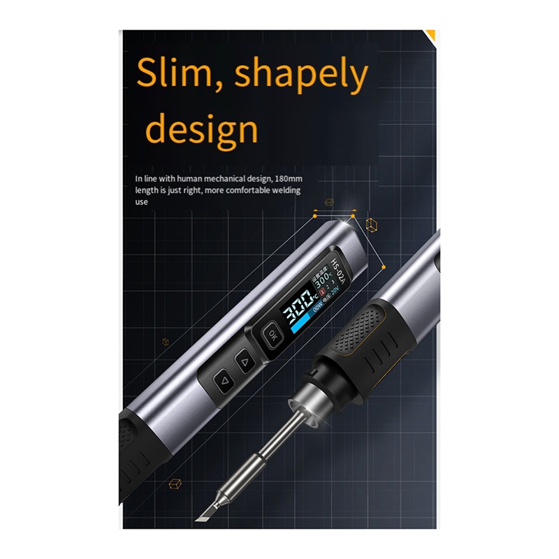 New Tech <br>FNIRSI HS-02A Smart Electric Soldering Iron 100W 450° Adjustable Constant Temperature Portable Digital Soldering Station Welding Harga  280 Ringgit*Penghantaran Percuma