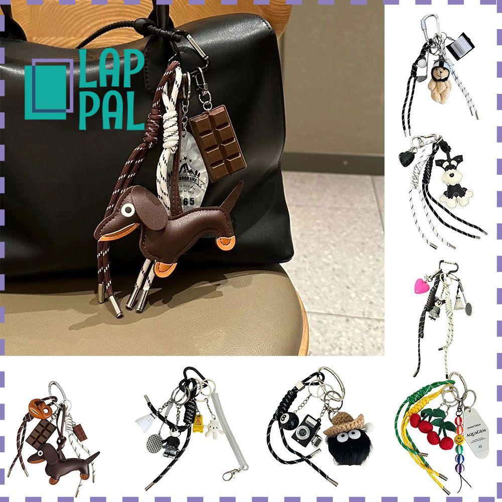 LAP PAL Vintage Bag Pendants Hanging Decoration Retro Key Pendants Fashion Leather Bags Keychains