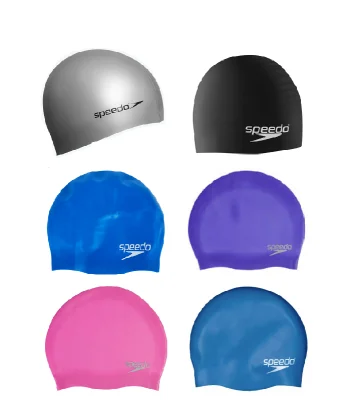 Speedo Silicon Swimming Cap - (Available 6 Colors )- 100% Authentic
