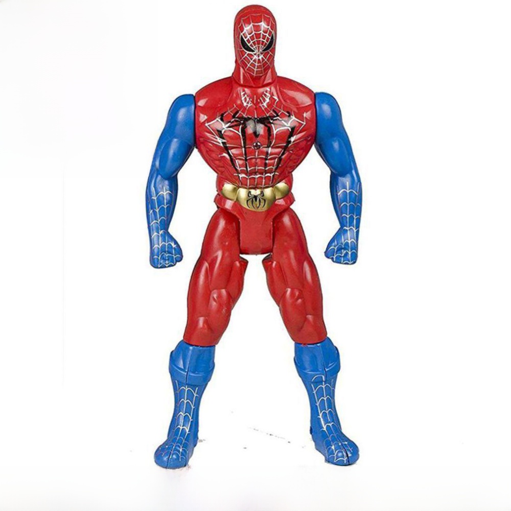 Large Size 12 inch - Spiderman Action Figures Full Movable Head Arms Legs and Knee With Led Light - Superhero Toys Moveable Super Hero Figure - Avengers Marvel and DC Spider Man
