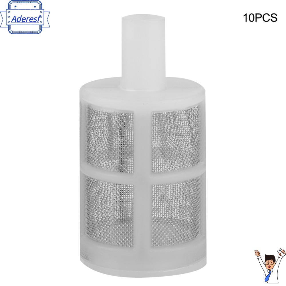 ADERESF 10Pcs Set Thép không gỉ Lưới lọc bể cá Bộ lọc mạng Nhựa Bộ lọc lưới bảo vệ Gói phụ kiện Trắng Phụ kiện làm sạch bộ lọc Bể cá