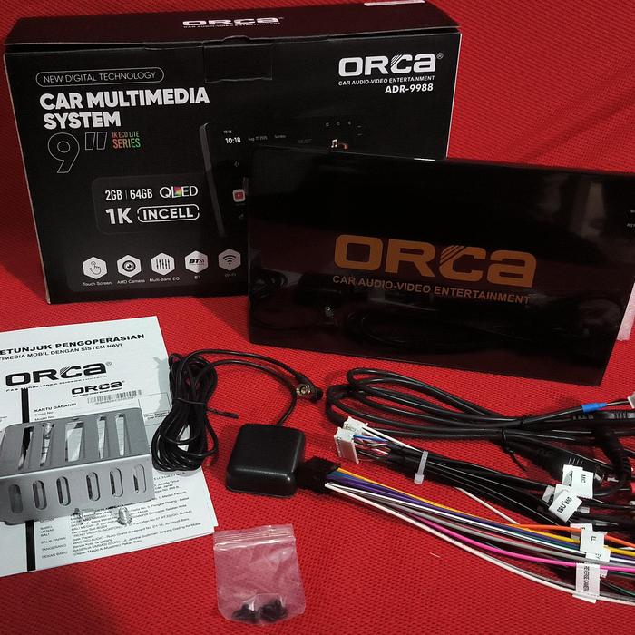 PROMO ORCA HEAD UNIT 1K LITE SERIES ADR-9988 9" INCELL DISPLAY 2GB RAM 64GB ROM 13 CARPLAY & AUTO READY - TOKO PERKAKAS001 Harga 1,469,000 rupiah*Gratis Ongkir