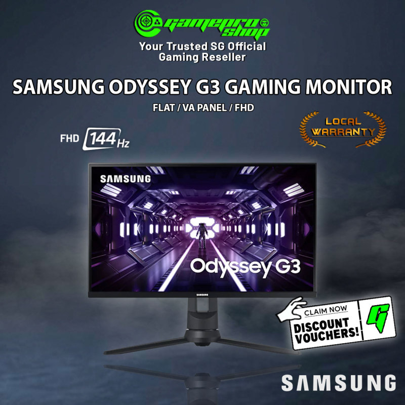 Samsung 27 Odyssey G3 Gaming Monitor LF27G35TFWEXXS - 144hz / Flat VA Panel / 3Y Singapore