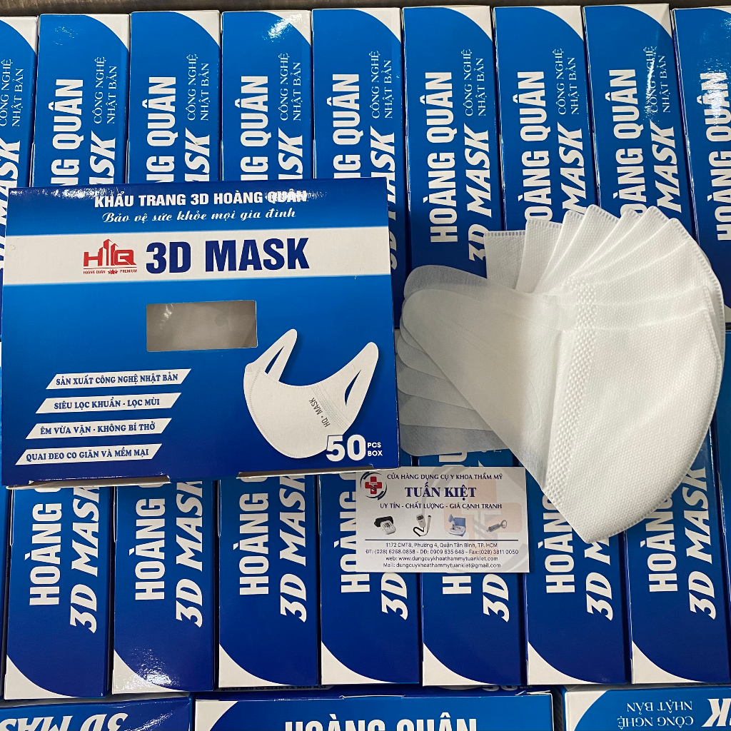 Khẩu trang 3D Mask Hoàng Quân - 1 hộp 50 cái