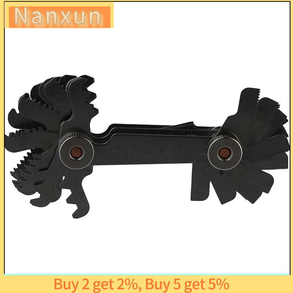 NWSJ 52 cái Máy đo bước ren vít 55 độ  60 độ Hệ mét  Đế Quốc Dụng cụ đo lường Đa năng Thép không gỉ Thước đo ren Đo lường công nghiệp