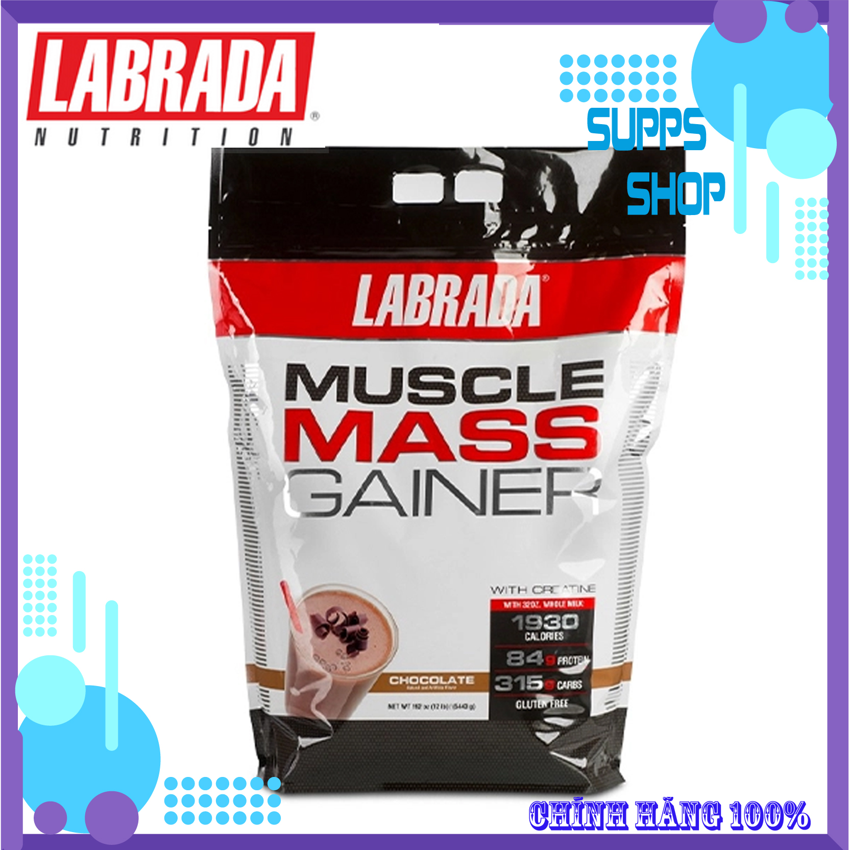 Labrada Muscle Mass Gainer – Tăng Cân Hiệu Quả Cho Người Gầy Khó Lên Ký