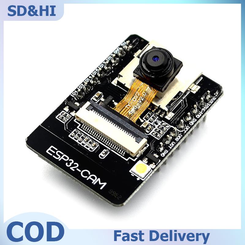 SD&HI บอร์ด ESP32-CAM ไมโครยูเอสบี ESP32ต่อเนื่องเป็น Wi-Fi บอร์ดพัฒนา ESP32แคม CH340บลูทูธ5V + กล้อง OV3660 ราคา 175 บาท*ส่งฟรี