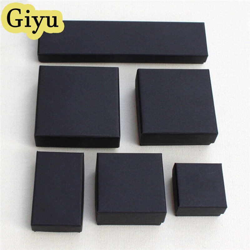 Giyu ถุงกระดาษสีดำกระเป๋าต่างหูเครื่องประดับสร้อยข้อมือของขวัญตกแต่งใหม่ ราคา 10 บาท*ส่งฟรี