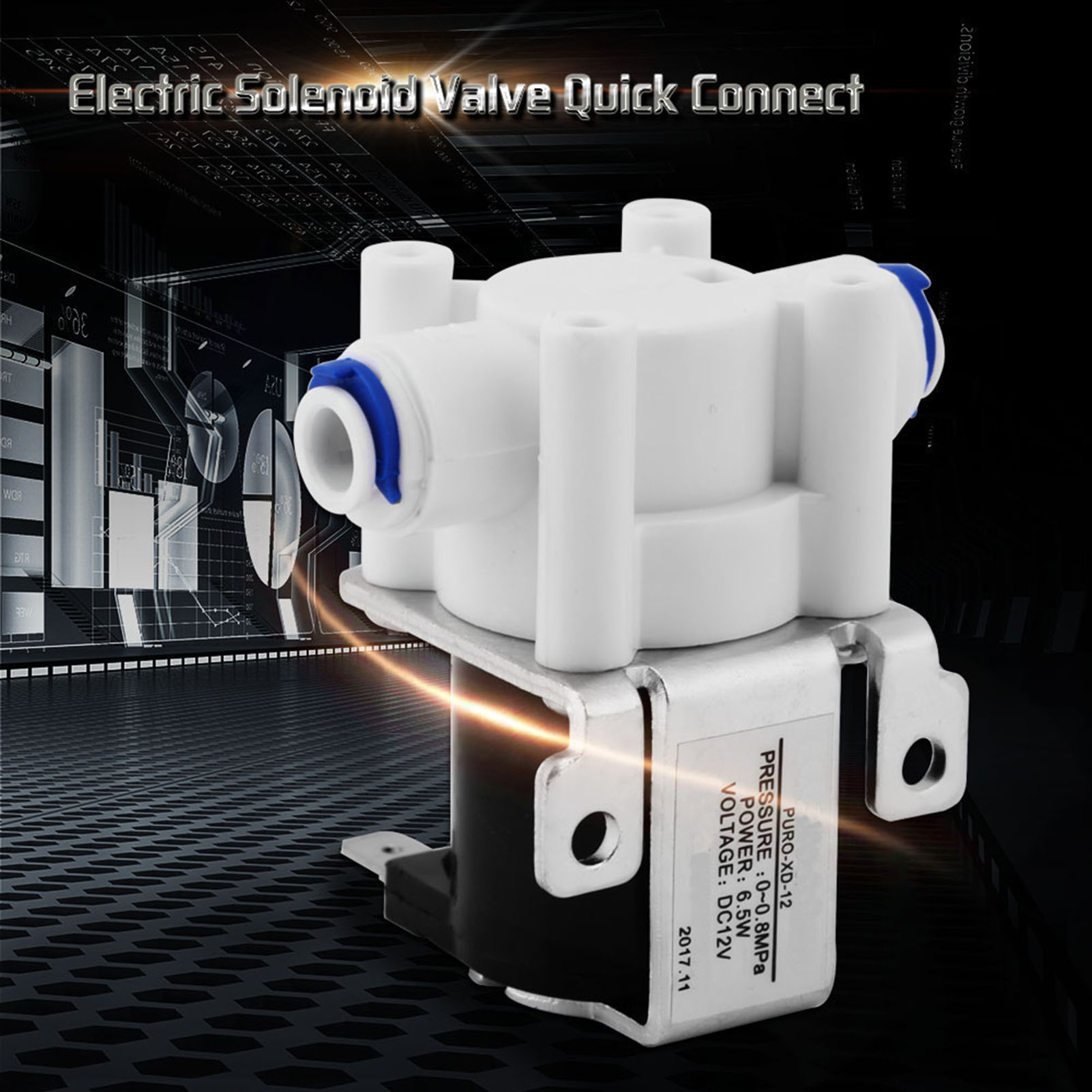 Van nước từ DC 12V đồng + Van điện từ nhựa thường đóng van nước lọc để máy lọc nước