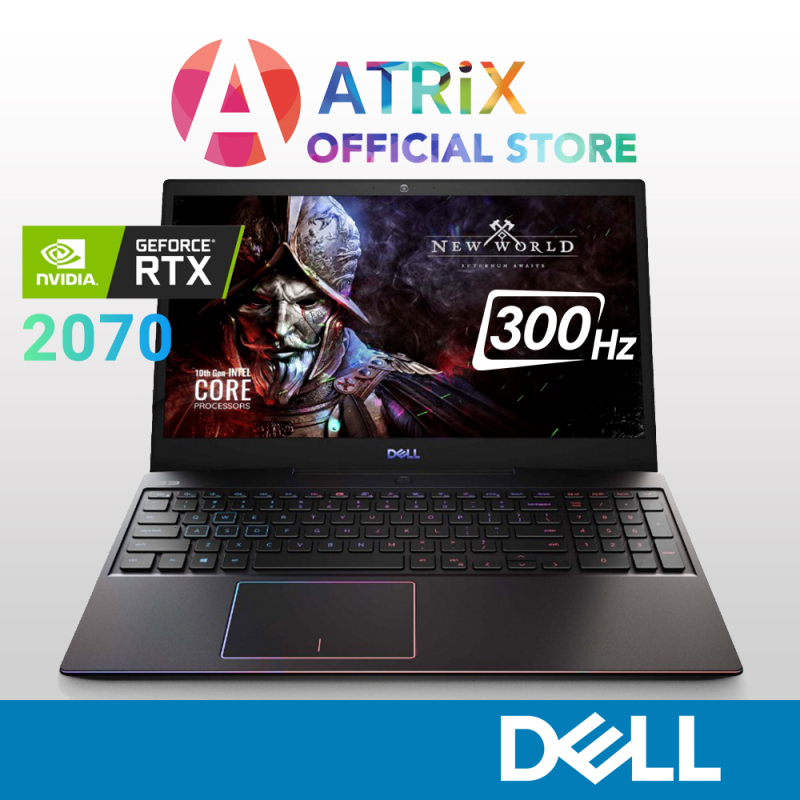 【Same Day Delivery】Dell Gaming G5 5500 | GeForce RTX2070 8GB GDDR6 | 15.6inch 300Hz 300nits | i7-10750H | 16GB RAM | 1TB SSD | WiFi 6 AX | Win 10 | 2Yrs Dell Onsite | New Dell G5 5500 5500-107118GL