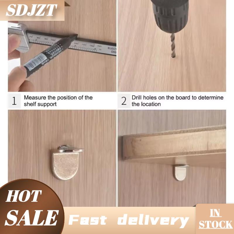 SDJZT 20ชิ้นการสนับสนุนชั้นวางหมุดตู้เสื้อผ้ารูปตัว L วงเล็บคงที่ตู้หนังสือชั้นกระจกไม้ผู้ถือเฟอร์นิเจอร์ ราคา 43 บาท*ส่งฟรี