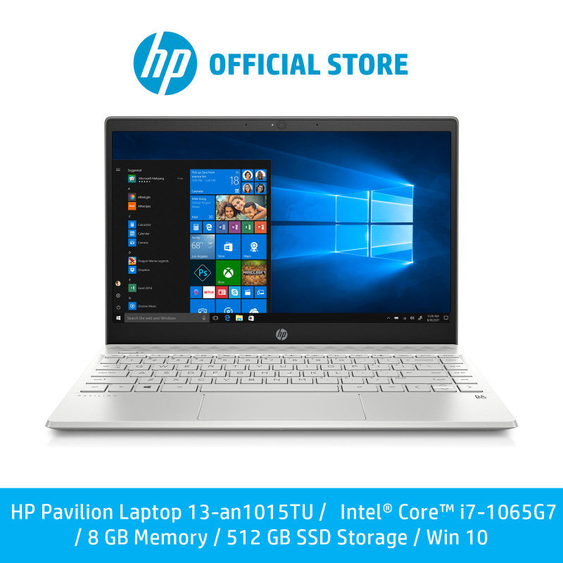 HP Pavilion Laptop 13-an1015TU / Intel® Core™ i7-1065G7 / 8 GB Memory / 512 GB SSD Storage / Win 10