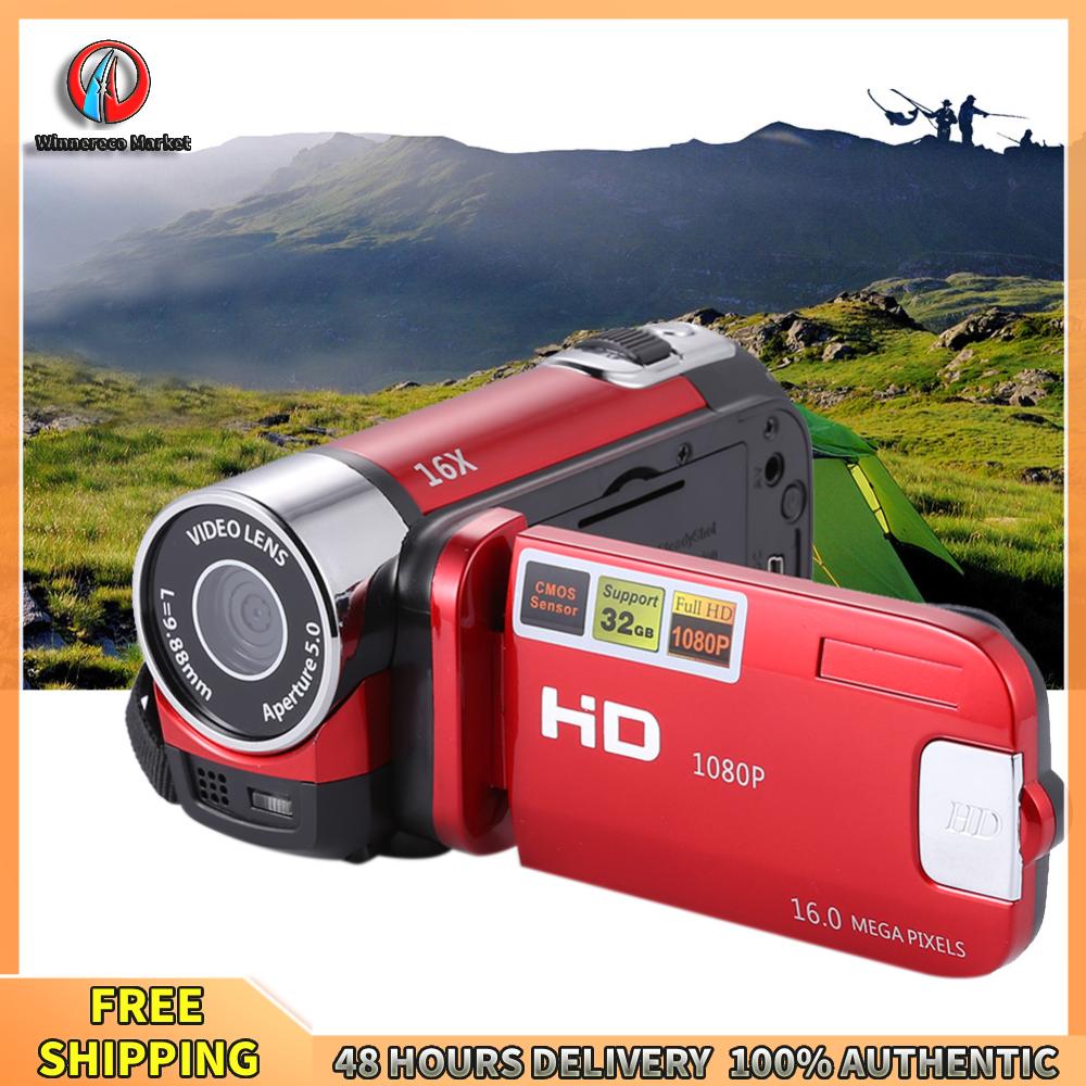 Winnereco กล้องวิดีโอดิจิตอล Full HD 1080P 32GB 16x ซูมกล้องวิดีโอขนาดเล็ก DV ราคา 641 บาท*ส่งฟรี