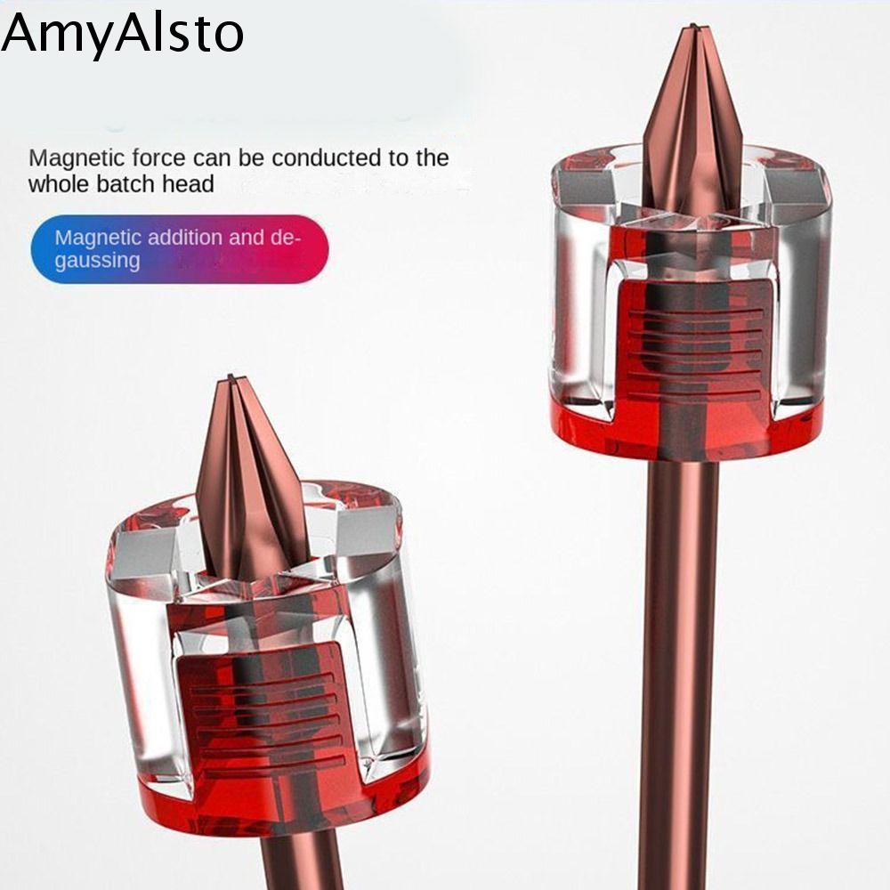 AMYALSTO Khử từ Từ hóa mũi tuốc nơ vít Từ hóa Từ tính mạnh Vòng giữ vít Mini Cuộn dây từ tính Giá đỡ mũi khoan từ tính Dụng cụ nhặt đồ