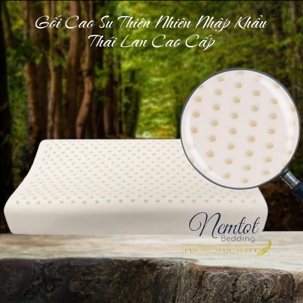✨MẪU CHO BÉ✨ Gối Cao Su Thái Lan Nhập Khẩu 100% Cao Su Thiên Nhiên Đàn Hồi Gối Nằm Trẻ Em 30x50cm