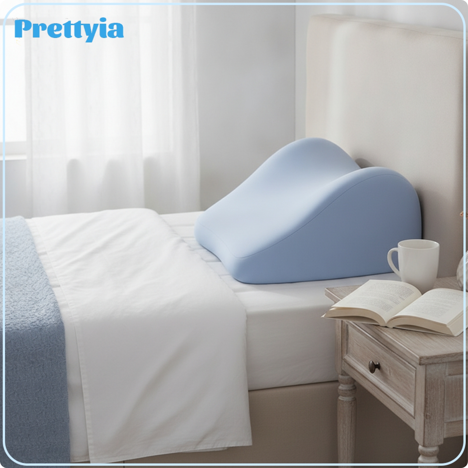 Prettyia Relaxing Wedge Pillow Sloped Incline Pillow Ergonomic Bed Wedge Memory Foam for Sofa ราคา 1,404 บาท*ส่งฟรี