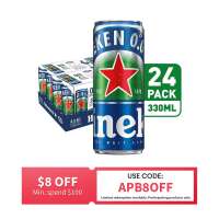 Heineken 0.0 % Zero Alcohol Beer Can 24 X 330ML