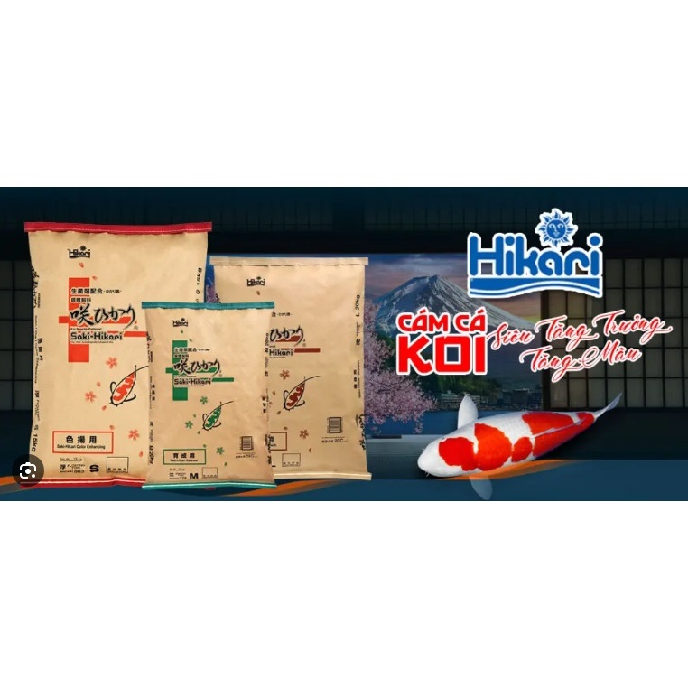 Cám Cá Koi SAKI-HIKARI ( COLOR ENHANCER, GROWTH,BALANCE ) | Thức Ăn Cá Koi HIKARI 15KG Siêu Tiết Kiệ