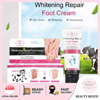 *COLLAGEN & MILK* HAND & FOOT CREAM (100ML) SG SELLER & FAST DELIVERY *QUICK WHITENING COMPLEX* MOISTURIZING & HYDRATING *BRIGHTENING & RADIANCE* Suitable for Rough Dry Flaky Skin & Cracked Heels *Foot Massage Cream & Feet Repair Care* BEAUTY BESTIE
