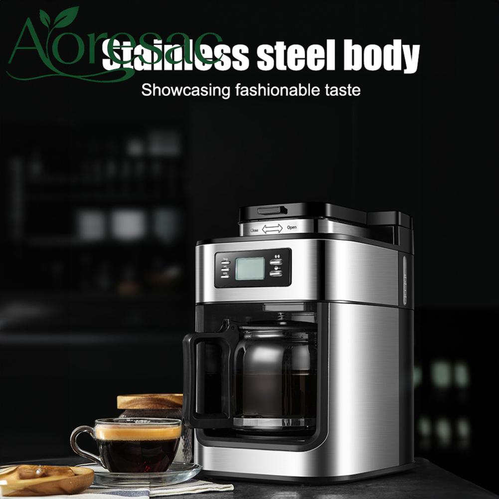 Aoresac เครื่องชงกาแฟแบบตั้งโปรแกรมได้พร้อมตัวจับเวลา 1050 วัตต์ ความจุขนาดใหญ่ 1 ลิตร 2-8 ถ้วย เครื่องชงกาแฟแบบหยดให้ความอบอุ่น บดและชงเครื่องชงกาแฟอัตโนมัติพร้อมเครื่องบดกาแฟเสี้ยนในตัว ราคา 15,954 บาท*ส่งฟรี