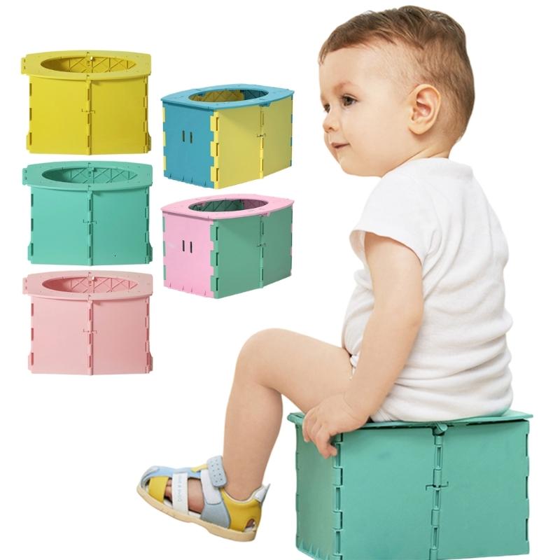 Nhỏ có thể gập lại trẻ em nhà vệ sinh du lịch nhà vệ sinh gấp ghế xe hơi thích hợp cho du lịch cắm trại đa chức năng phụ kiện xe hơi
