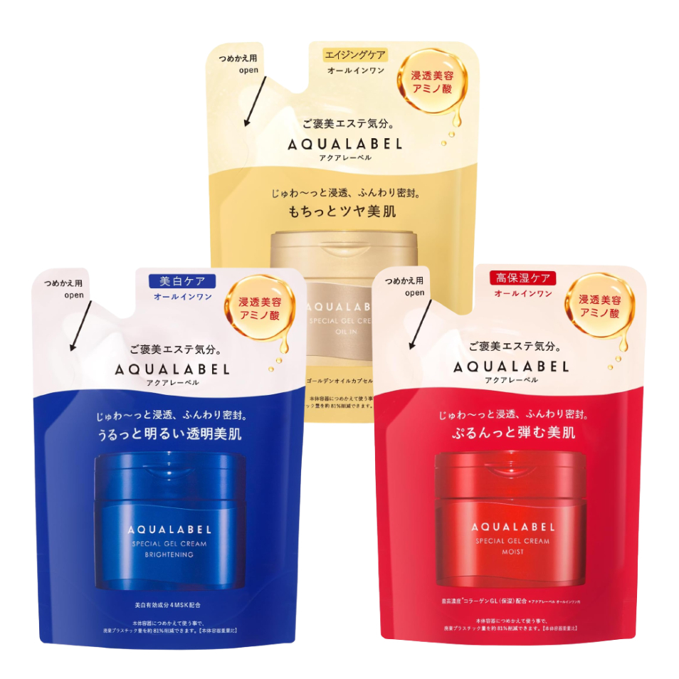 Aqualabel Đặc biệt kem gel EX (dầu-in) 90g/sáng 90g/ẩm 90g Shiseido Kem dưỡng da đa hành động giữ ẩm &amp; làm trắng