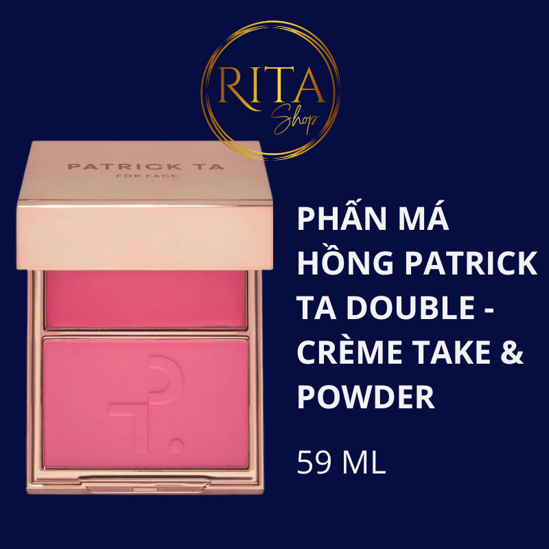 Phấn má hồng Patrick Ta Double - Crème Take &amp; Powder Blush Duo