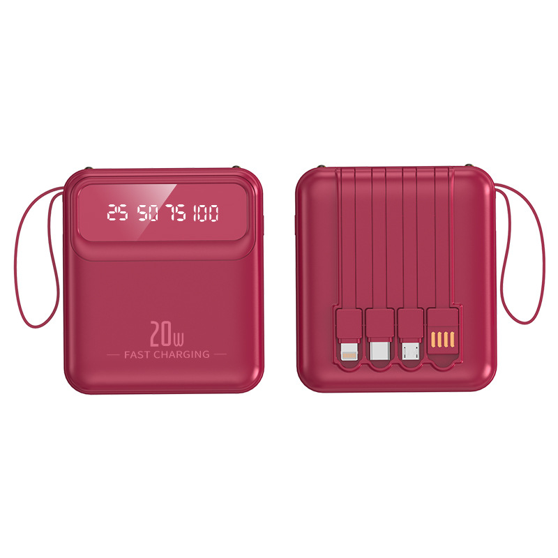 [SẠC MỌI DÒNG ĐIỆN THOẠI] PIN DỰ PHÒNG 20000MAH CAO CẤP - SẠC DỰ PHÒNG MINI 4IN1 THIẾT KẾ HIỆN ĐẠI SANG TRỌNG - PIN SẠC DỰ PHÒNG TÍCH HỢP 2 ĐÈN LED , HIỂN THỊ PHẦN TRĂM PIN - 4