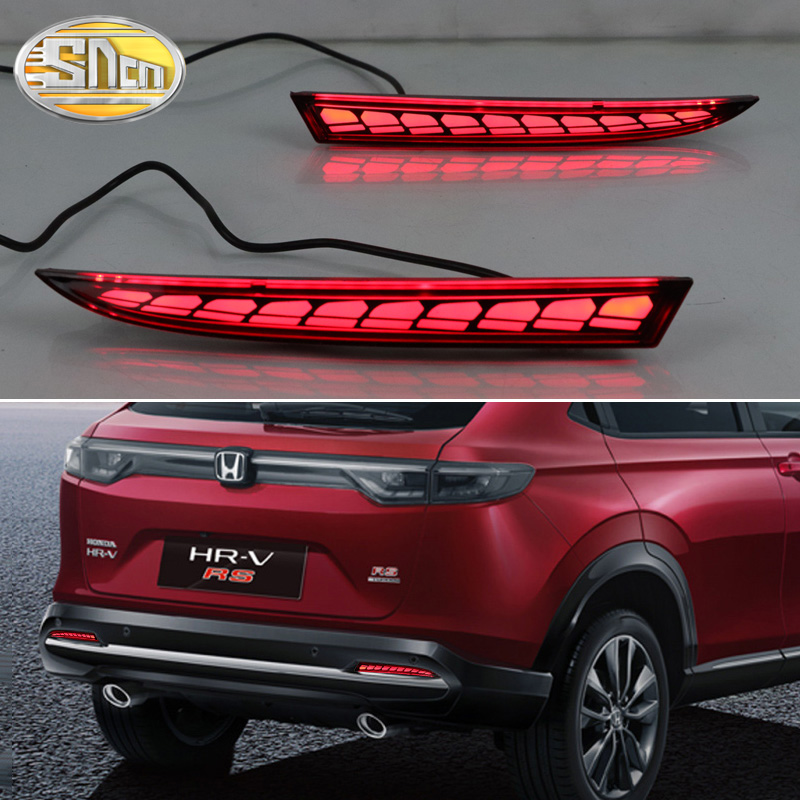Sncn 2 cái đèn hãm xung phía sau led xe hơi cho honda hrv hr-v 2022 2023 rs đèn phanh tín hiệu báo rẽ dự phòng đèn phản xạ đèn hậu đèn đi sương mù xe ô tô