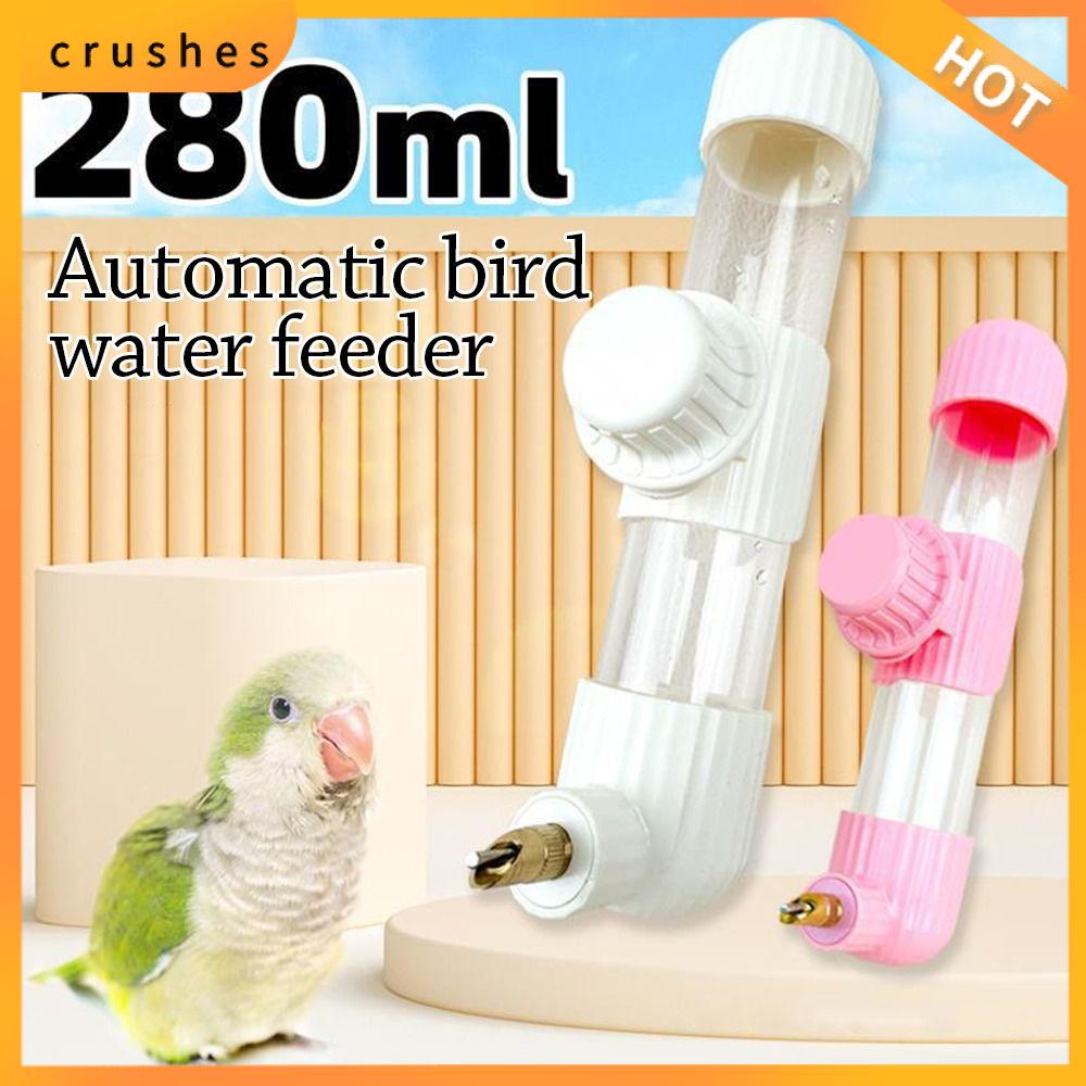 CRUSHES Tự động Dụng cụ uống nước cho chim Phụ kiện lồng chim 220/280ml Máy cấp nước Hữu ích Dụng cụ cho ăn Dụng cụ cho chim ăn uống cho thú cưng
