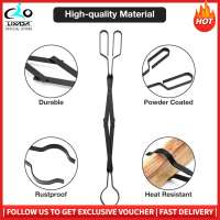 LIXADA Log Grabber Foldable 26 Inch High Strength Iron Scissor Shape Bonfire Fireplace Tong for Outdoor