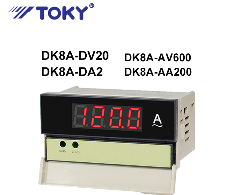 Đồng Hồ Đo Điện DK8A-AA1000 | Tùy Chọn Khác DK8A-DV20/DK8A-AA200/DK8A-AV600 - TOKY | Hiển Thị Số Ba Vị Trí | Đo Điện Áp, Dòng Điện Chính Xác