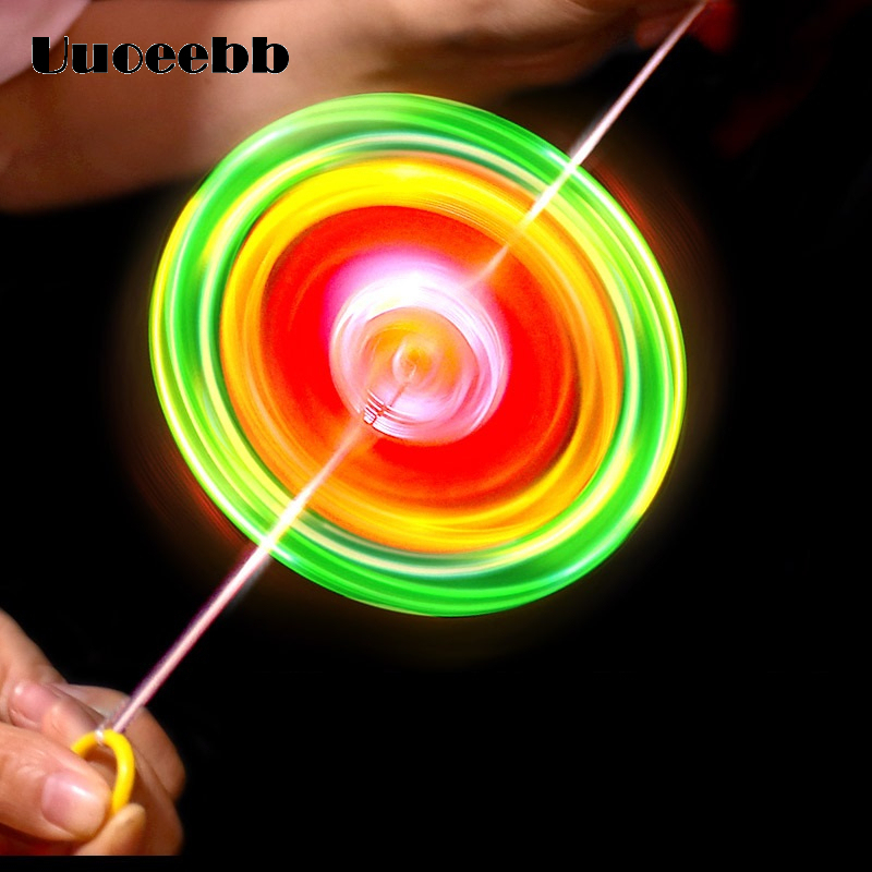 Đồ chơi con quay dây kéo bánh đà phát sáng - bánh xe tùng xèng trò chơi tuổi thơ quà tặng cho bé