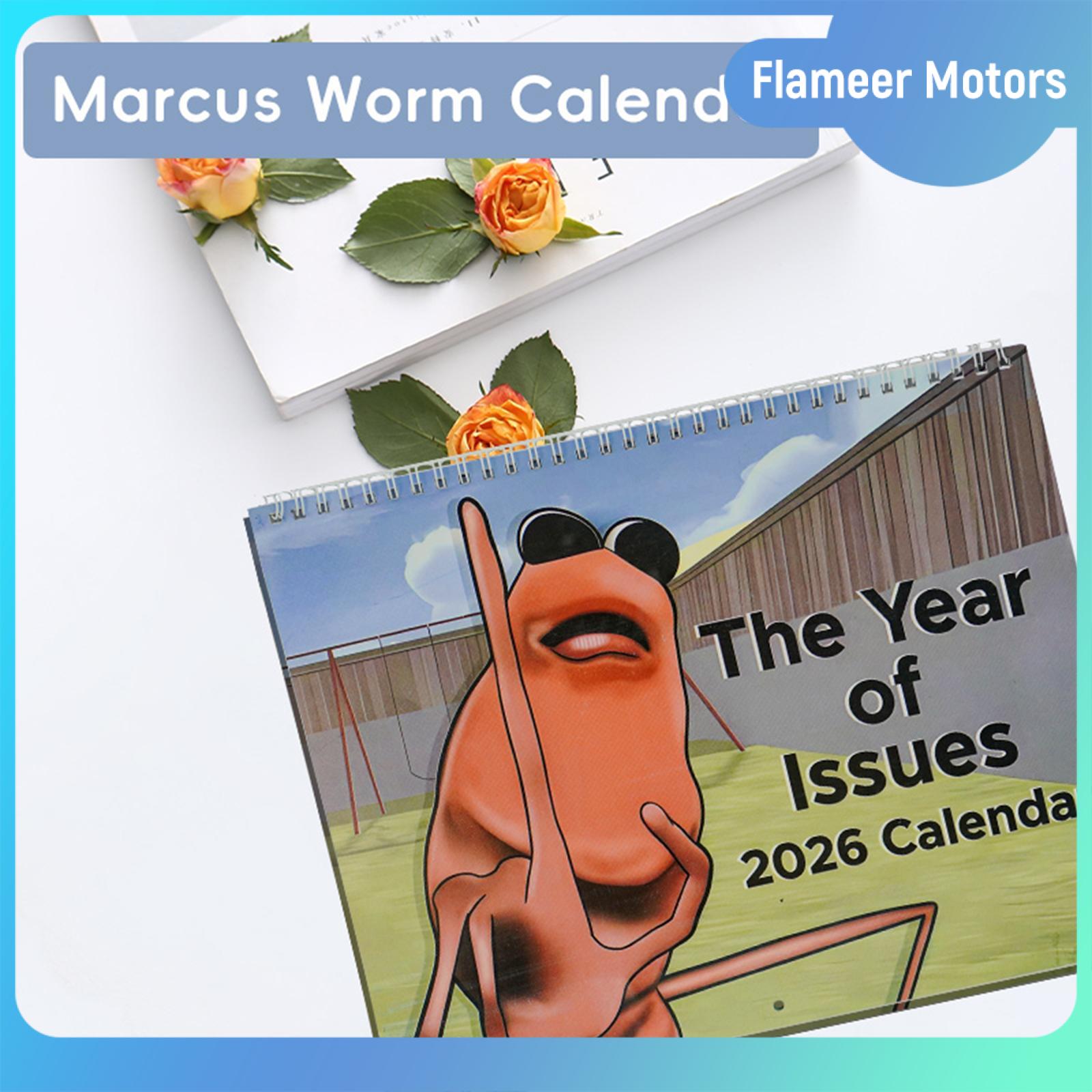 Flameer ปฏิทินแขวน2026ปฏิทินติดผนังปฏิทินนวัตกรรมกระดาษหนานำมาใช้ใหม่ของตกแต่งที่ไม่ซ้ำกันรายเดือนสำหรับสำนักงานบ้านร้านห้องนั่งเล่น