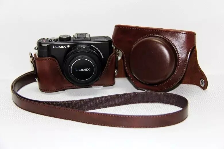 【New Arrival】 Camera Case Camera Bag For Panasonic Lumix Dmc-Lx7 Lx7 Lx5 Lx3 Camera With Shoudler Strap In 3 Colors Free Shipping