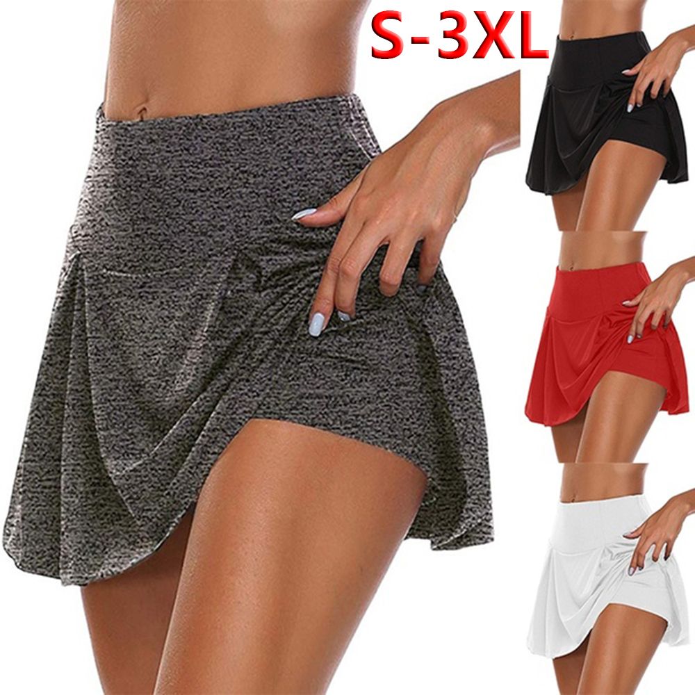 Qfcf048511 của phụ nữ thời trang hai lớp đàn hồi thoáng khí Flex Yoga ngắn quần áo thể thao quần short chạy bộ Quần Legging tập thể dục