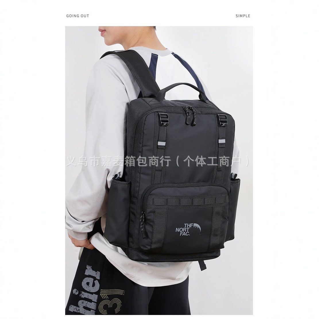 THE NORTH FACE 2026 New product Cross-border Backpack Men's Leisure Travel Oxford Cloth Waterproof Schoolbag Large Capacity Student Storage Computer Bag Authentic American