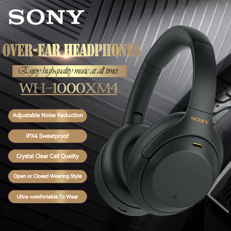 Original Sony WH-1000XM4 portable over-the-ear Bluetooth wireless noise canceling stereo headset with heavy microphone bass high quality ราคา 479 บาท*ส่งฟรี