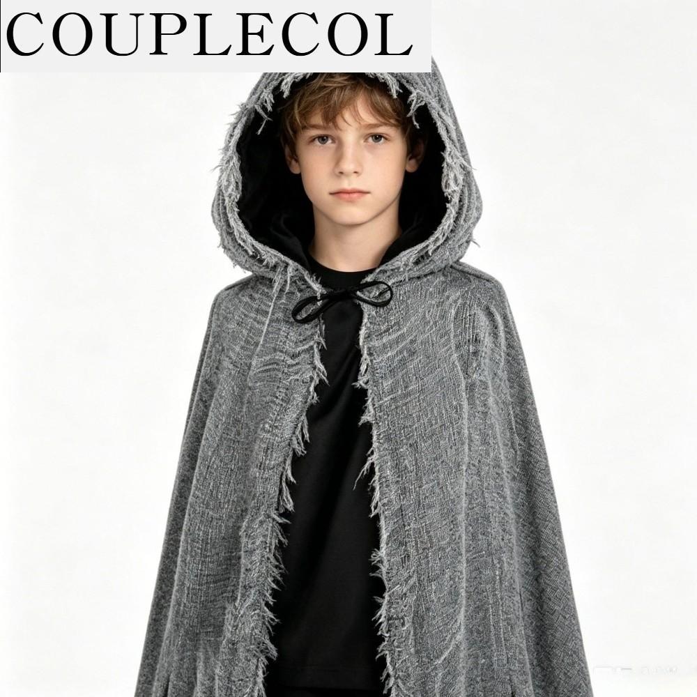 COUPLECOL ดีไซน์มีฮู้ด เสื้อคลุมฮาโลวีน พื้นผิวที่มีรอยฉีกขาด สไตล์ที่โดดเด่น เสื้อคลุมคอสเพลย์ฮาโลวีน เสื้อคลุมพ่อมด ผ้าที่ชำรุด ชุดผีฮาโลวีน งานปาร์ตี้ฮาโลวีน ราคา 667 บาท*ส่งฟรี