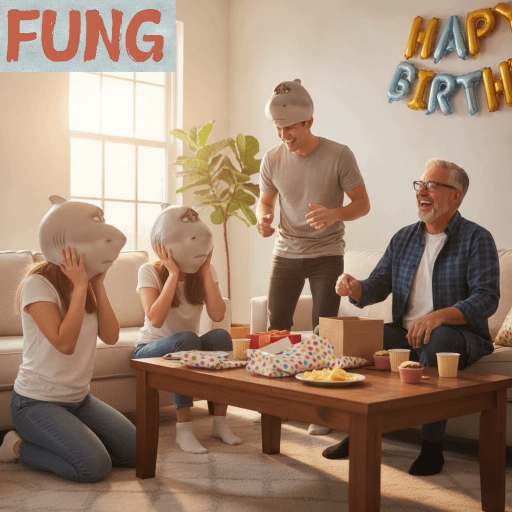 FUNG ลาเท็กซ์เนื้อนุ่ม หัวฉลาม ยืดหยุ่น การออกแบบการ์ตูน ปิดเต็มหน้า ของแปลกใหม่ที่น่าขบขัน สไตล์กูฟี่ เครื่องประดับศีรษะรูปสัตว์ งานปาร์ตี้ฮาโลวีน ราคา 628 บาท*ส่งฟรี