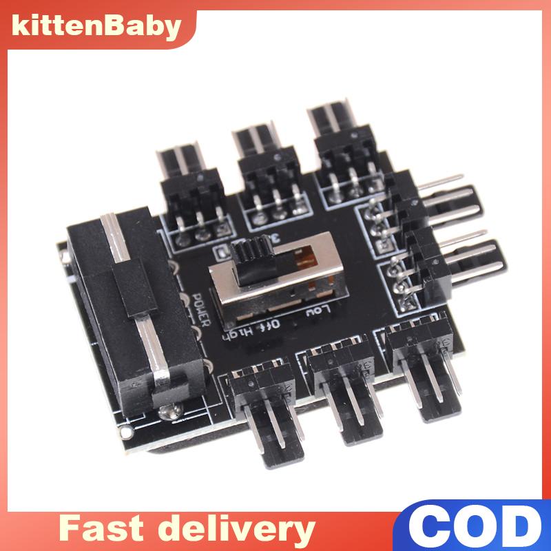 👉Hot Sale kittenBaby อะแดปเตอร์ซ็อกเก็ตไฟฟ้าฮับพัดลมระบายความร้อนแบบ3-Pin ใหม่ PC IDE Molex 1ถึง8 WAY Splitter ราคา 54 บาท*ส่งฟรี