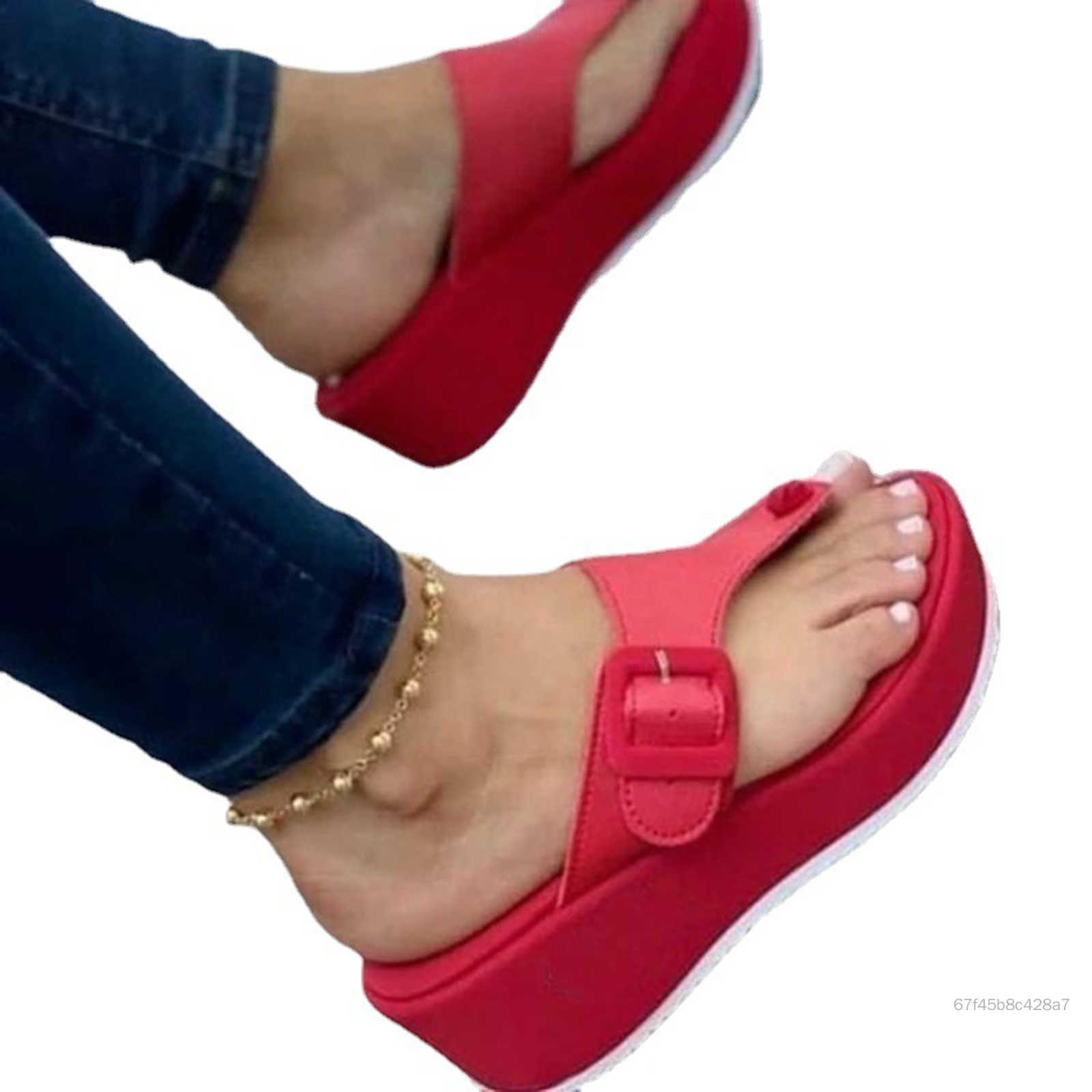 Women Platform Wedge Sandals Slippers Comfy Summer Orthopedic Beach Comfort Platform Wedge Sandals Summer Open Toe Style Sandals YHT-VN