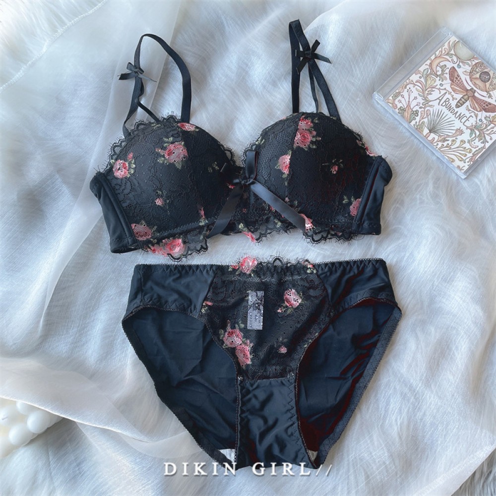 TH Sơn Dầu Retro Hoa Hồng Không Gọng Áo Ngực Nữ Bộ Đồ Trắng GT 38 85ab Shop lzb038vn 🔥goya142🔥
